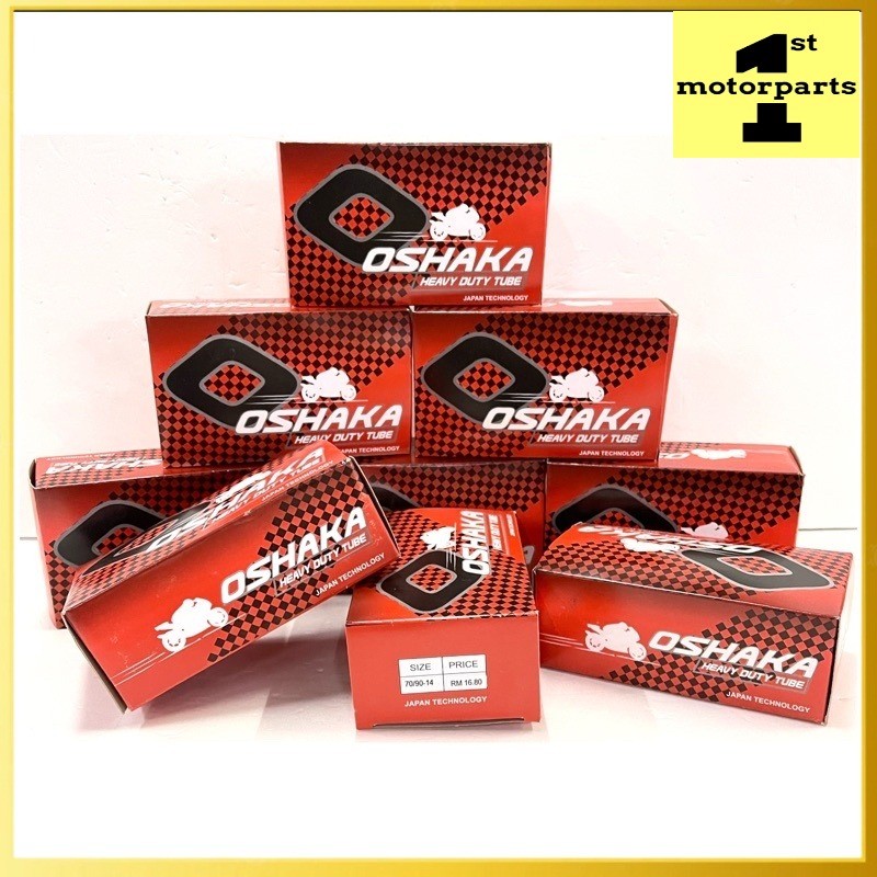 OSHAKA 70-90-14 / 80-90-14 / 90-90-14 /100-80-14 MOTORCYCLE TUBE GOOD QUALITY