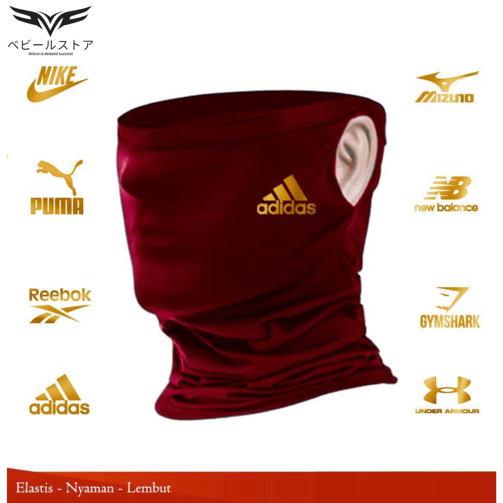 Maroon GOLD SERIES Ear Hole BUFF Mask/Face Protective BUFF Mask/Mask/Ear Hole BUFF Mask/Ear Hole BUF