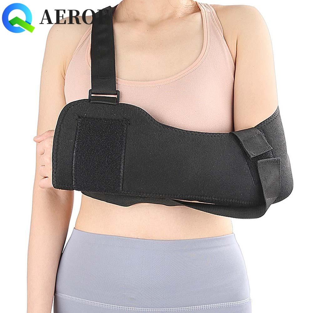 Aerof สลิงแขนไหล่, ข้อมือ Rotator Cuff ไหล่ Impmobiliser, แขนคงที่เข็มขัด Forearm Dislocated Arm สายรัดพยุงไหล่สีดํากีฬา