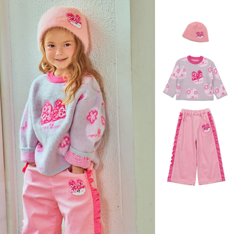 「สินค้าลิขสิทธิ์แท้」IRIS KIDS 24Winter l IKS2417-IKH2417-IKP2417 Sweet pink bunny เสื้อผ้าเด็ก
