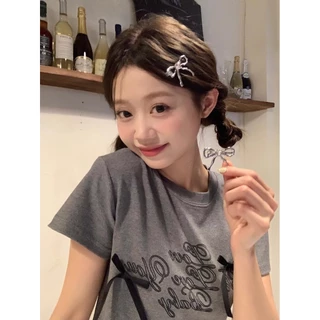 โลหะผสมโลหะ Bowknot Hairpin Bangs คลิปเจ้าหญิง Headwear เครื่องประดับผม