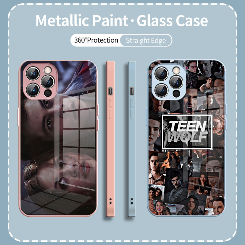Teen Wolf กระจกนิรภัยเคสโทรศัพท์สําหรับ iphone XR XS MAX 11 12 13 14 15 Pro Max ซิลิโคนอ่อนนุ่มเคสโท