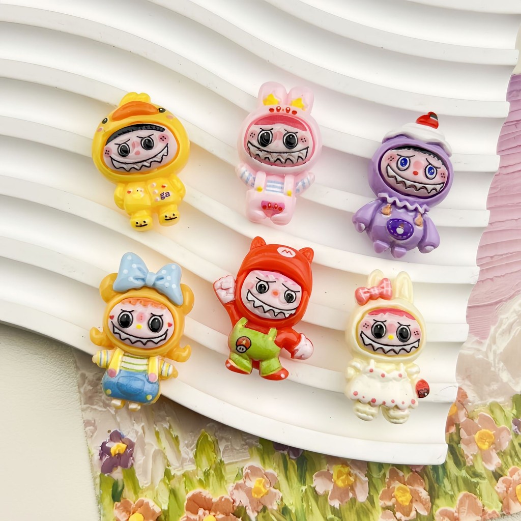 10ชุดเล็กน่ารักซูเปอร์แมนแร็บผ้าครีมกาว DIY อุปกรณ์เรซินเคสมือถือแฮนด์เมดกิ๊บติดตู้เย็น