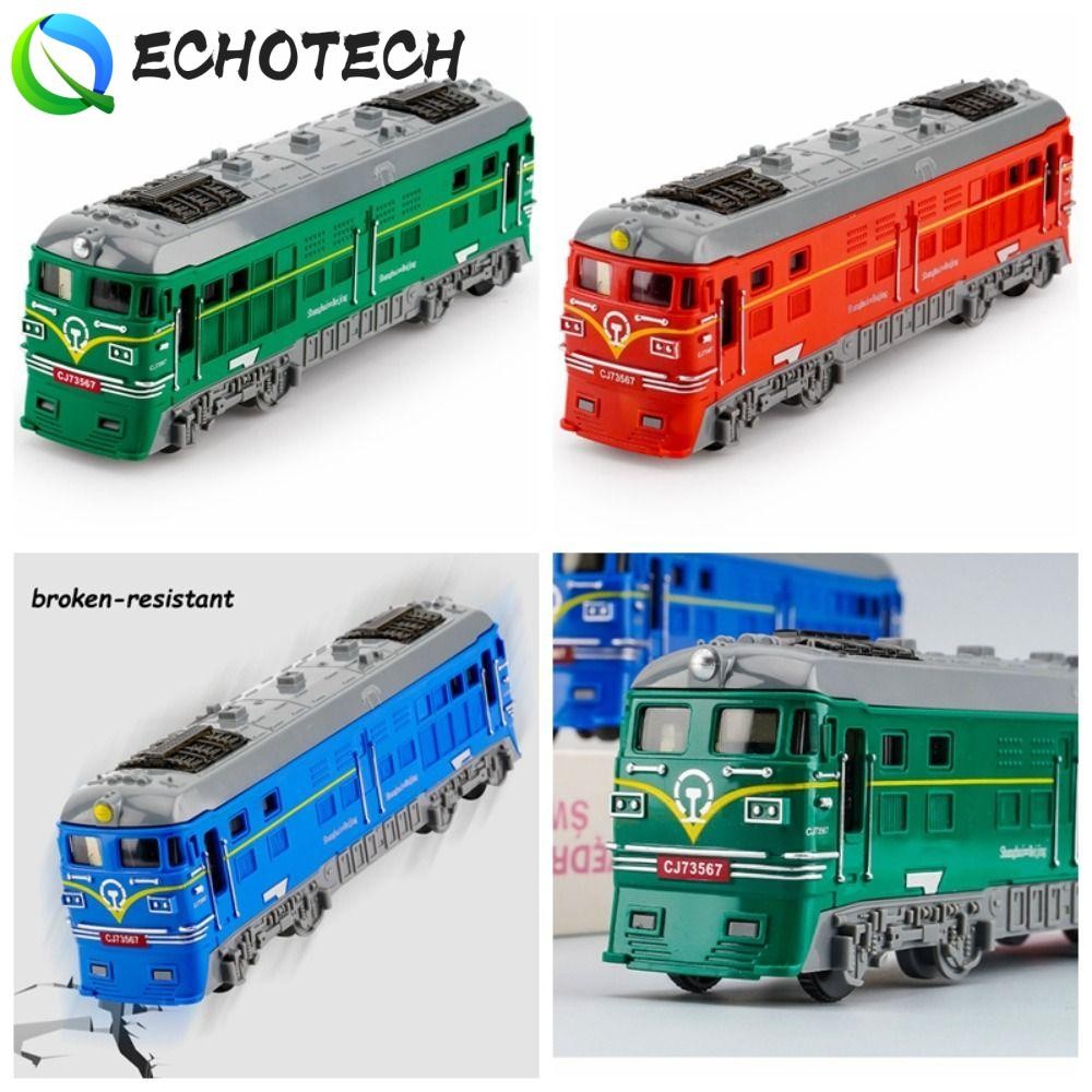 Echotech Rail Vehicle Toy, Miniature ดึงกลับ Inertial Train Model, เด็กวัยหัดเดินพลาสติกจําลอง Scale รถไฟการศึกษาของเล่นรถชายและหญิง