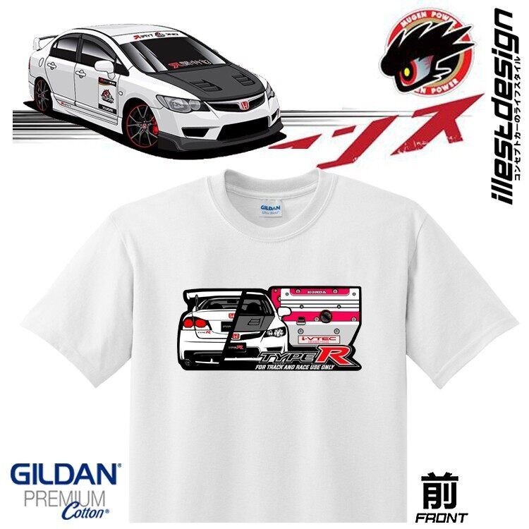 【new】✨ เสื้อเลือกตั้ง [TK Store]Auto T T-shirt ： Honda CIVIC FD2R K20A Design T T-shirt 。 Civic R -S