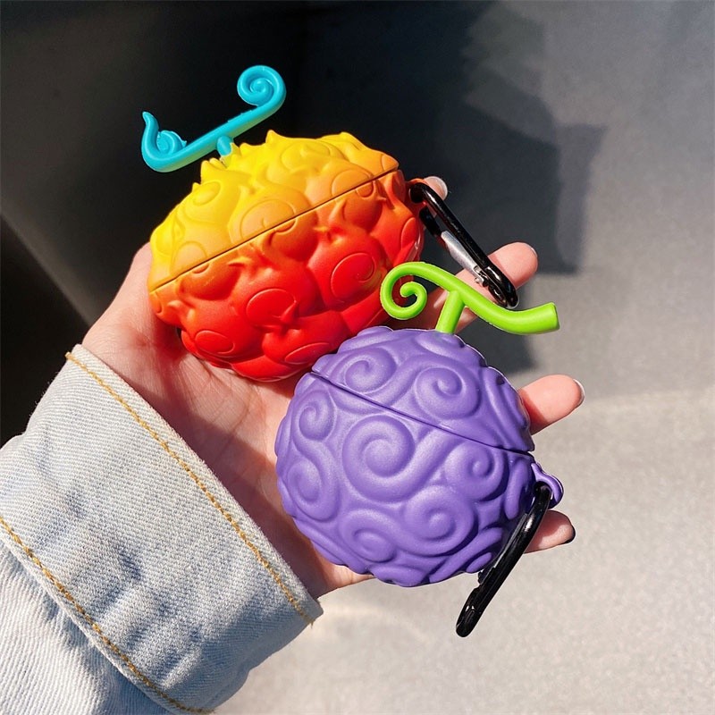 3D Devil Fruit ปลอกซิลิโคนสําหรับ AirPods 1 2 3 4 ANC