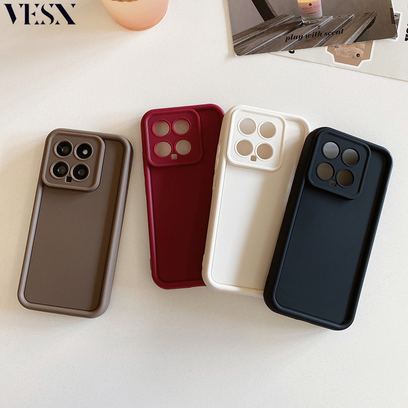 สีธรรมดาสีลูกกวาดกรณีโทรศัพท์นุ่มสำหรับ Xiaomi Mi 14T 13T 12T 11T 10T POCO X6 X5 X4 X3 NFC GT Pro 4G 5G 2024