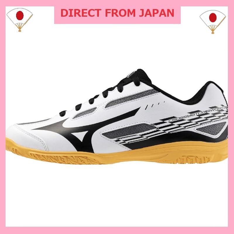 Mizuno Crossmatch Sword 2 Table Tennis Shoes for Beginners, Entry Model, Club Activities, Indoor, Wh