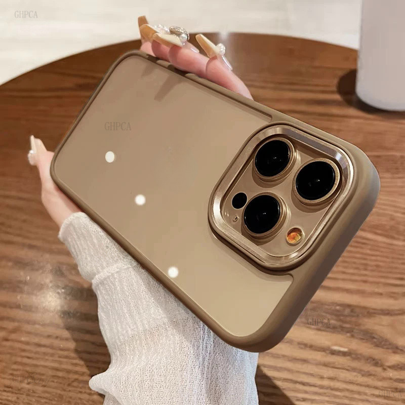 เหมาะสําหรับ ไอโฟน 16 15 14 บวก 13 12 11 มือโปร อะคริลิคกันกระแทกโลหะหรูหรากรอบรูปฝาครอบ