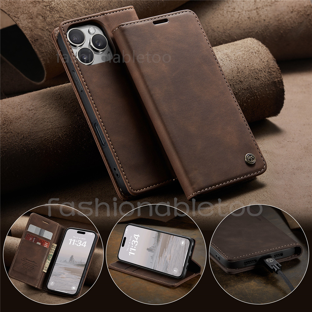 Flip Matteหนังเคสโทรศัพท์สําหรับIphone 12 13 14 15 16 pro max 16promax 16plus 15promax 14promax 13promax 12pro i16 ช่องใส่การ์ดกระเป๋าสตางค์วงเล็บแม่เหล็กปลอกกันกระแทกปกหลัง