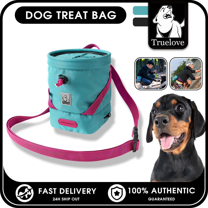 TRUELOVE รักแท้ มัลติฟังก์ชั่สุนัขการฝึกอบรมเอวกระเป๋าความจุขนาดใหญ่สัตว์เลี้ยงรักษากระเป๋าเซ่อกระเป๋าตู้กันน้ําพร้อมสายปรับสําหรับสุนัขกลางแจ