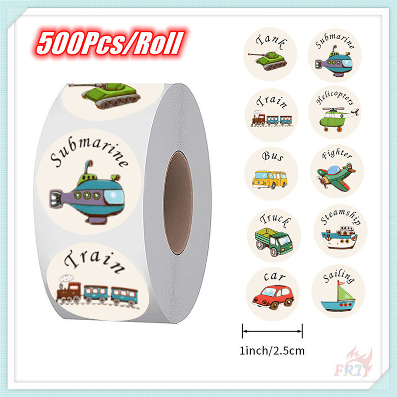 500ชิ้น/ม้วน ❤ รถไฟ / รถบัส / รถยนต์ - รถการ์ตูน . สติ๊กเกอร์รางวัลเด็ก ❤ Diy สมุดภาพอัลบั้มตกแต่งสติกเกอร์ฉลากปิดผนึก