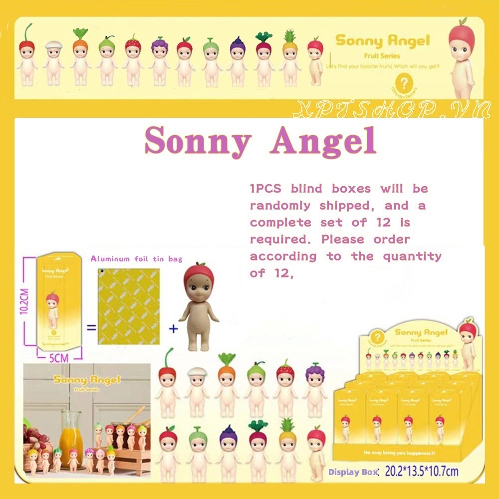 คุณภาพสูง 1PCS Sonny Angel Hippers ผลไม้ Series กระเป๋าตกแต่งยืนสําหรับรถยนต์คอมพิวเตอร์ตกแต่งสุ่มผลไม้รูปร่าง