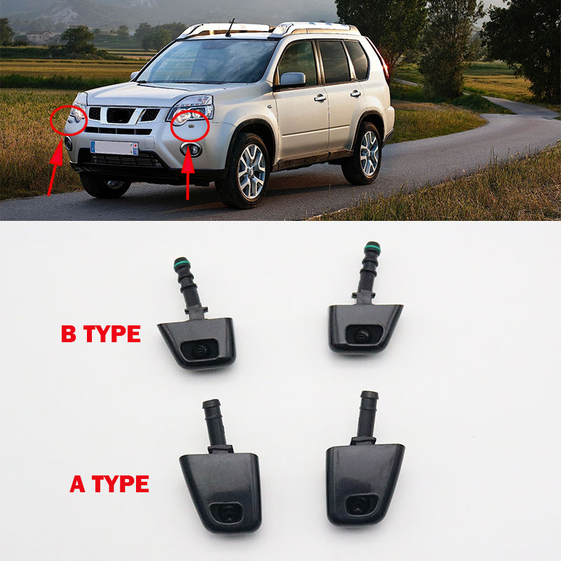 ไฟหน้ารถไฟหน้าเครื่องซักผ้าหัวฉีดสเปรย์ Jet ปั๊มสําหรับ Nissan X-Trail Xtrail T31 2008 2009 2010 201