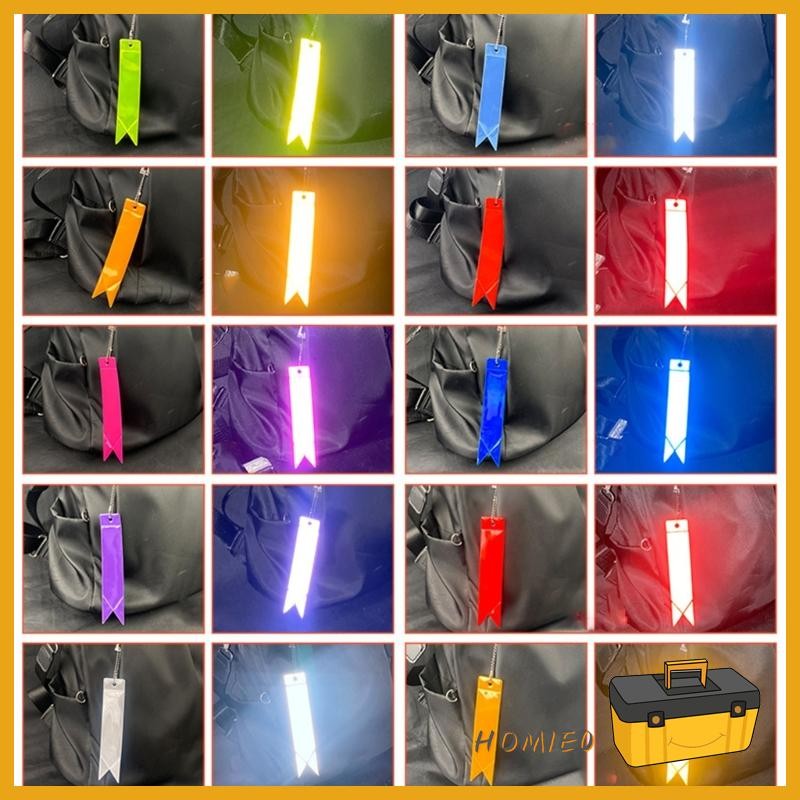 Homie0 จี้สีสันสดใสพวงกุญแจ Reflector ใช้สําหรับกระเป๋ารถเข็นเด็กเสื้อผ้ารถเข็น