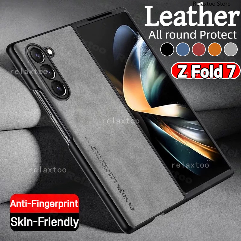 ZFold7 5G หนังแกะหนังสําหรับ Samsung Galaxy Z พับ 7 Fold7 ZFold 7 ZFold7 5G Luxury Matte Soft Ultra 