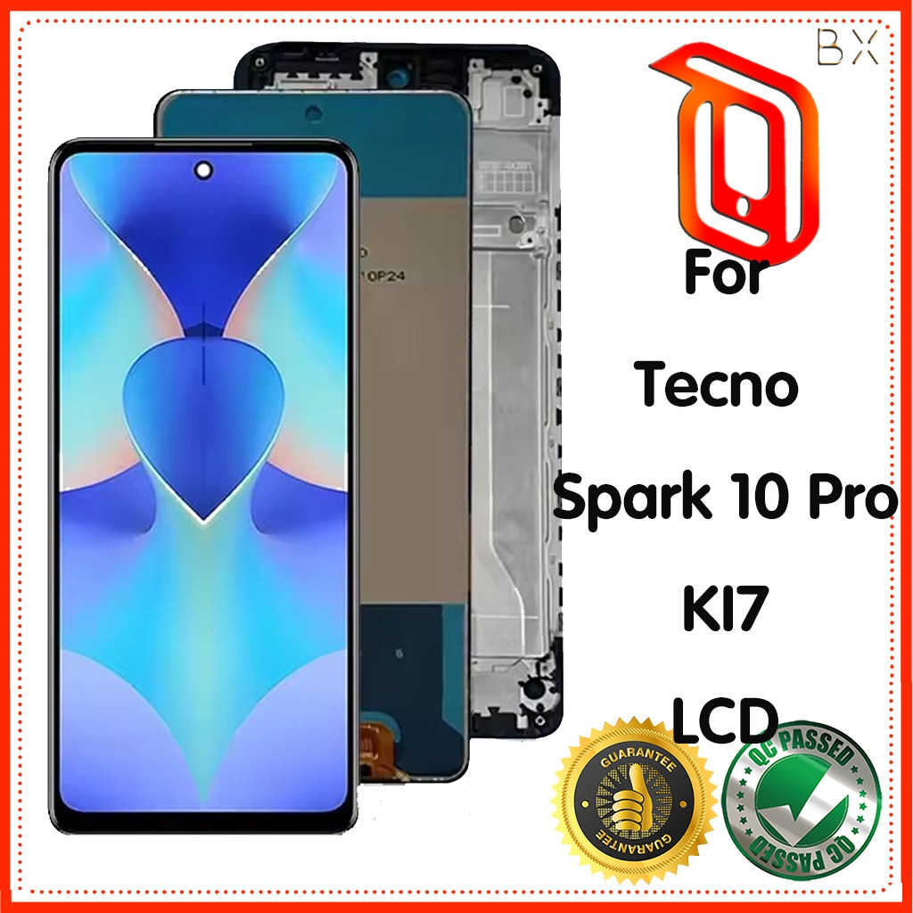 สําหรับ Tecno Spark 10 Pro KI7 จอแสดงผล LCD Touch Sensor Digitizer Assembly