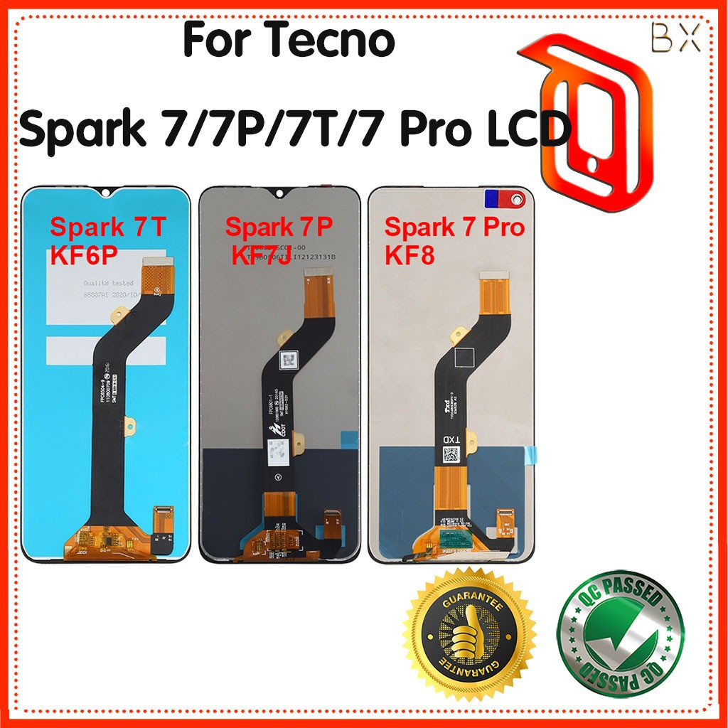 ทดสอบสําหรับ Tecno Spark 7 จอแสดงผล KF6J KF6N LCD Touch Screen Digitizer สําหรับ Tecno Spark 7P KF7j