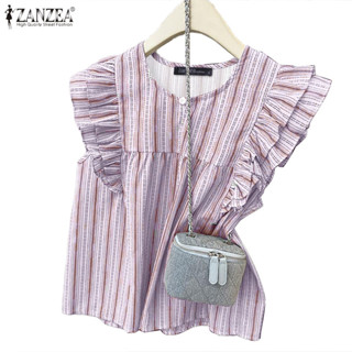 ZANZEA -tanktops สำหรับผู้หญิง สไตล์เกาหลี คอกลม แขนกุด มีลา…