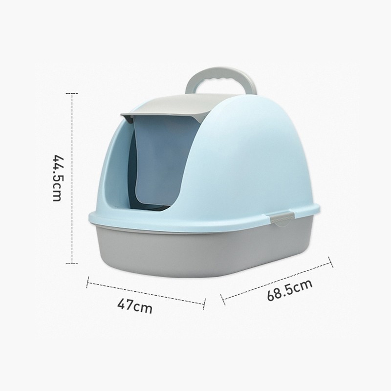 Smart Pets ห้องน้ำแมวใหญ่ ป้องกันกลิ่น ป้องกันการกระเซ็น ทรงโดม มีฝาครอบ พร้อมบ่อดักทราย ถาดทรายแมว กระบะทรายแมว ส้วมแมว ราคา ถูกที่สุด ดีลบีเคเค แกลเลอรีภาพที่ 9