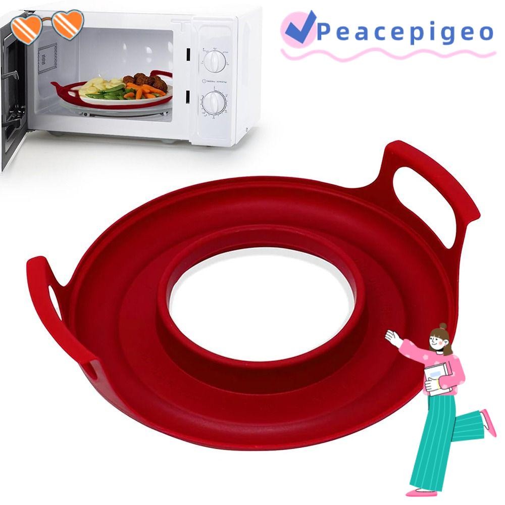 PEACEPIGEO ถาดจานไมโครเวฟ PP ป้องกันการเสียรูป, จานครัวสําหรับชาม, ทําความสะอาดง่ายไมโครเวฟเย็น