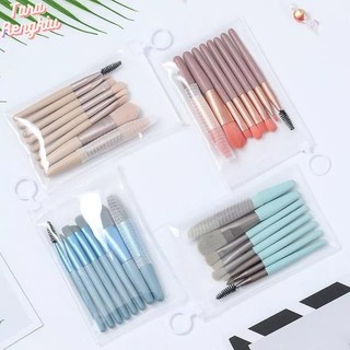 ACE - 1Set Kuas Make Up 8Pcs + Pouch Kuas Set Make Up 8pcs Set Mini Travel Blush