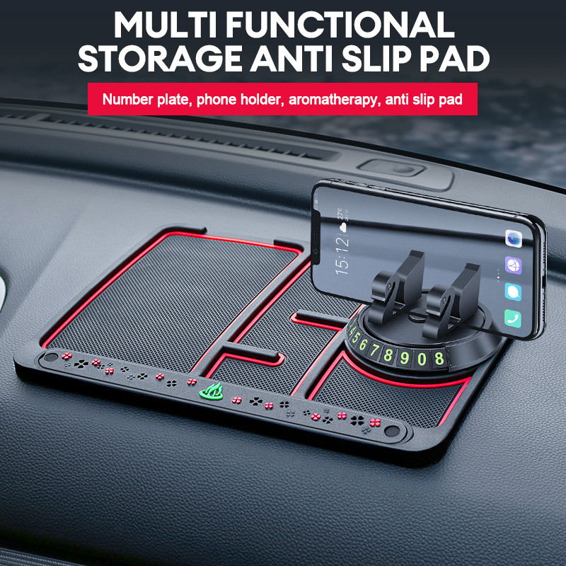 ที่วางโทรศัพท์แผ่นกันลื่นแผ่นเก็บข้อมูลมัลติฟังก์ชั่นแผ่นเก็บข้อมูลนำทางรถยนต์