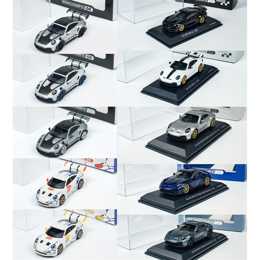 MINICHAMPS 1:64 911 (992.2)/(992) GT3 RS - 2024 รถโมเดลDiecast