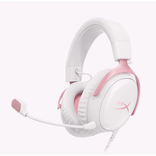 HyperX Cloud III Gaming Headset (White-Pink) หูฟังมีสาย หูฟังเกมมิ่ง (9W1Q4AA)