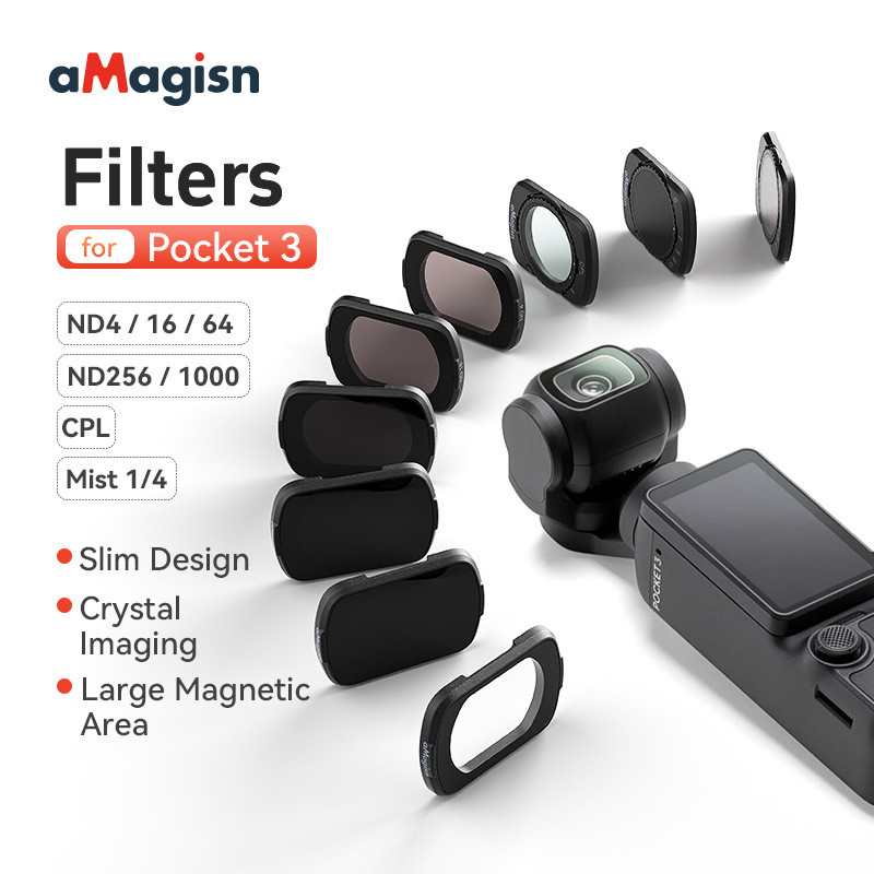 สําหรับ DJI Pocket 3 Filter Combo และอุปกรณ์เสริมกรอง ND/CPL สีดํานุ่มสําหรับ DJI Pocket 3 Filter