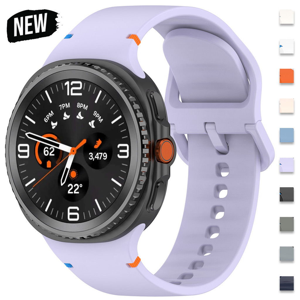 สายรัดซิลิโคนสําหรับ Samsung Galaxy Watch 8 40 มม.44 มม./ 8 คลาสสิก 46 มม.Watchband สายรัดข้อมือแบบนุ่มอุปกรณ์เสริมเข็มขัด