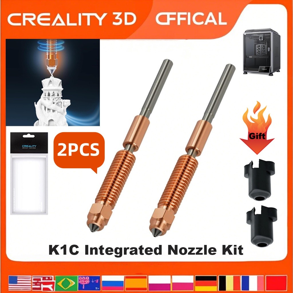 2PCS Creality K1C Unicorn Quick Swap Nozzle 0.2/0.4/0.6/0.8/1.0MM for K1C/K1 Max/Ender-3 V3/V3 Plus 
