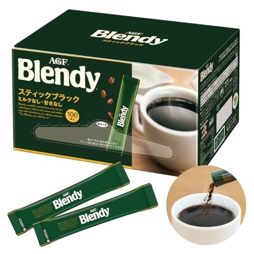 AGF Blendy Stick Black 100 Sticks [Stick Coffee] [Water-Soluble Coffee] [Instant Coffee]