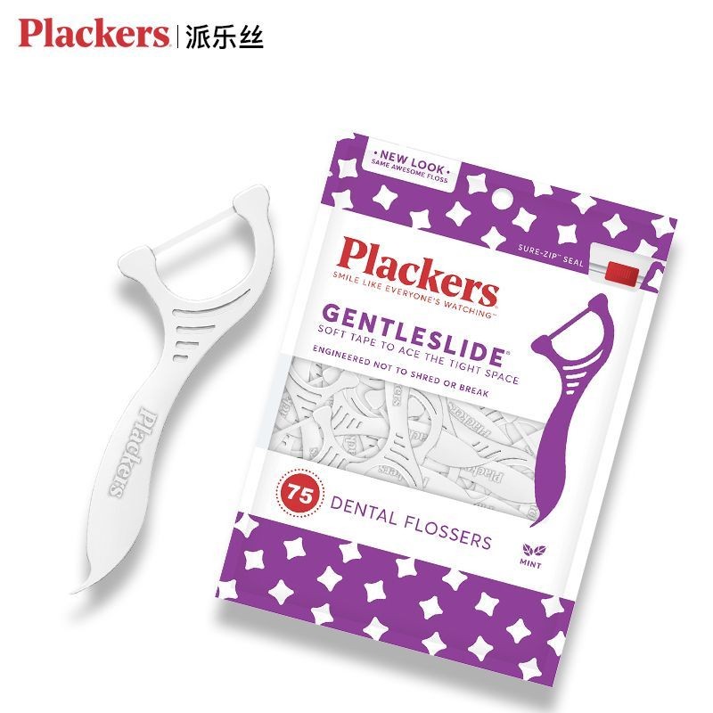 US นําเข้า Plackers ไหมขัดฟัน Stick Family Pack Ultra-Fine Flat Floss ไม้จิ้มฟันไหมขัดฟันไหมขัดฟันแบ