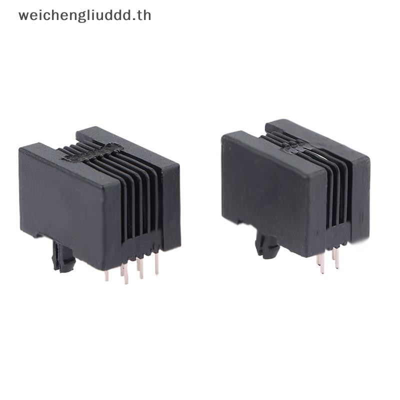# weichen # 10 ชิ้น RJ11 ซ็อกเก็ตโทรศัพท์ขาโค้ง 95001 4P4C 6P6C 6P4C แจ็คหญิง Pcb Connector ซ็อกเก็ต
