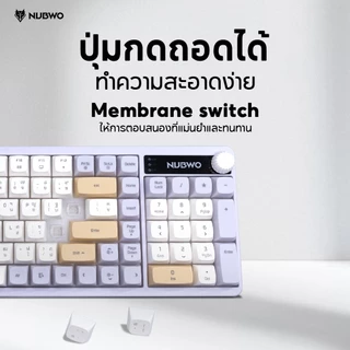 NUBWO NK56 WIRED MEMBRANE KEYBOARD คีย์บอร์ดเสียงเงียบ พร้อม Knob เพิ่ม-ลด / ปิดเสียงได้