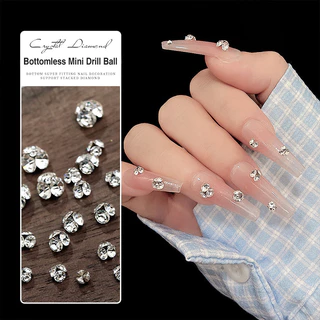 Nail Art สติกเกอร์ตกแต่งเล็บเพชร DIY Rhinestones Stack เจาะ Organza SS6-SS28 10 ชิ้น KOULDAN