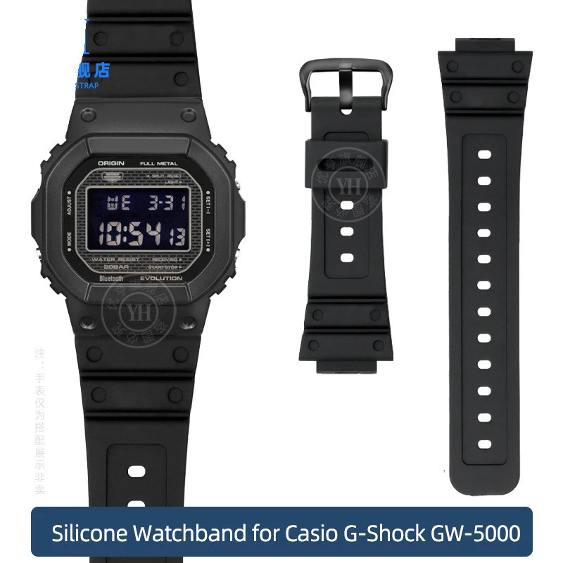สายนาฬิกาซิลิโคนสําหรับ Casio G-Shock GW-5000,GLS-5600,GW-M5610,G-5600,GW-B5600,GLX-5600,GB-5600 Ser