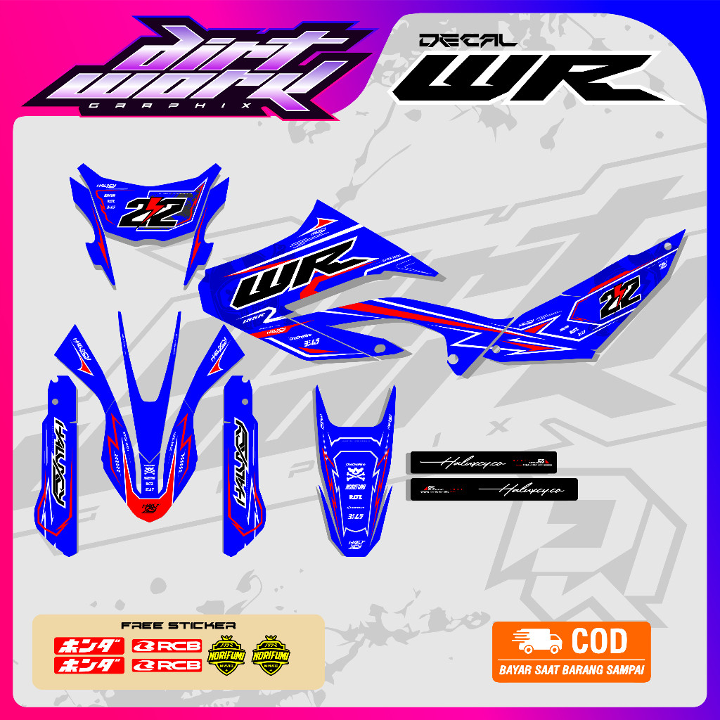 STRIPING WR 155DECAL STICKER YAMAHA WR 155 FULL BODY LATEST RACING MOTIF