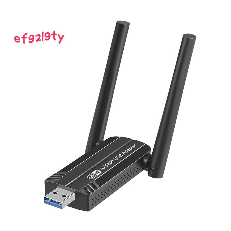 WiFi 6E AX5400 อะแดปเตอร์ USB ไร้สาย WiFi การ์ด Tri-Band 2.4G/5G/6GHz 5400Mbps USB WiFi6E อะแดปเตอร์