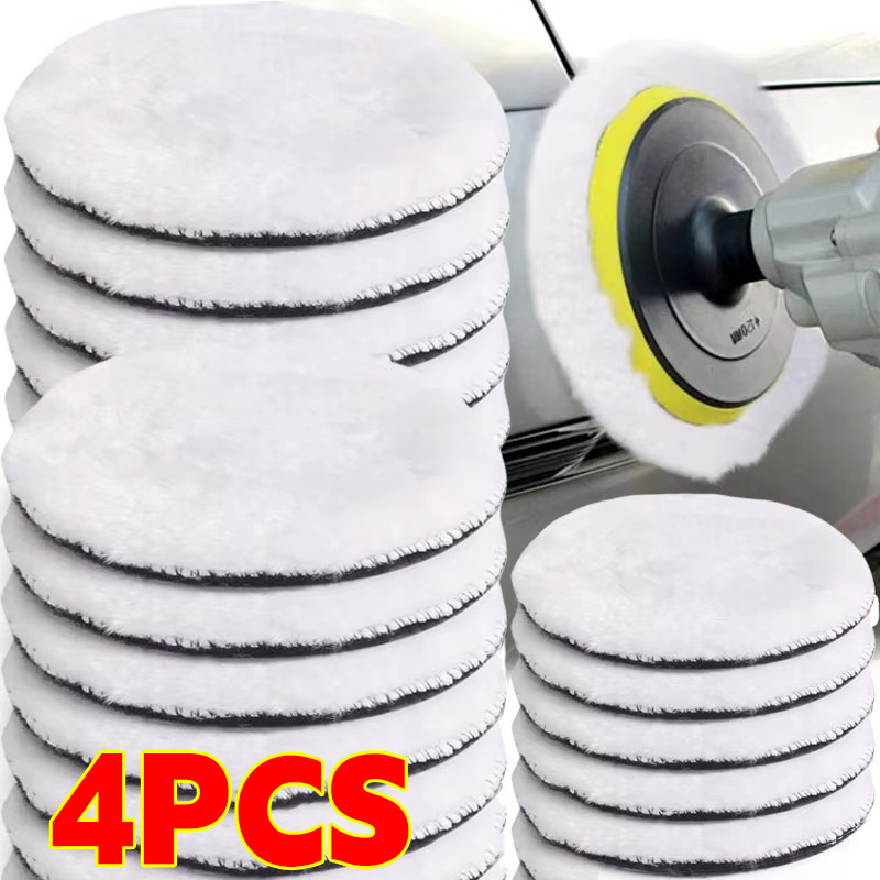 แผ่นขัดเงา Flock 4/5/6/7 นิ้ว – ล้อขนสัตว์แว็กซ์รถยนต์ – แผ่นขัดกําจัดรอยขีดข่วนแบบใช้ซ้ําได้