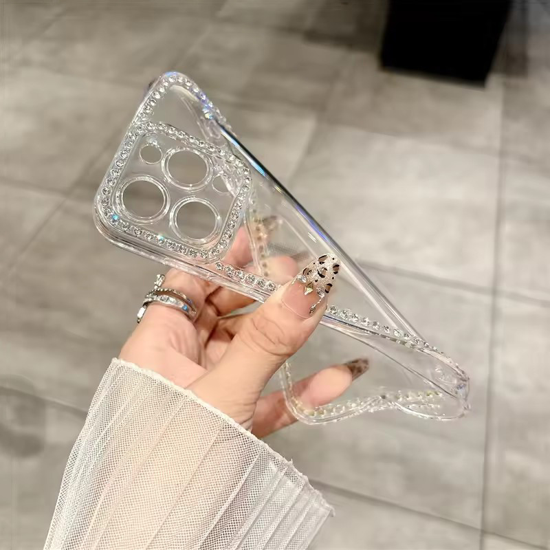 กรอบเพชร Glitter หรูกรอบโทรศัพท์โปร่งใสสำหรับ OPPO Reno 14 13 13F 12 12F 11F 8 8Z 7 7Z 5 5K 5F Pro Lite 4G 5G 2025 - รูปที่ 7