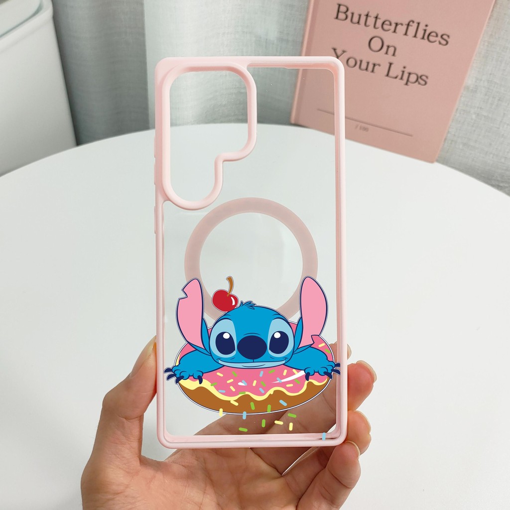 SAMSUNG สําหรับSamsung S25 Ultra case S24 Ultra S24 Feน่ารักการ์ตูนS22 S23 S24 Plusฝาครอบแม่เหล็กS25