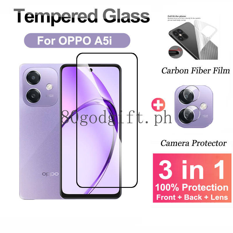 ฟิล์ม OPPO A5i 4G ฟิล์มกระจกนิรภัยสำหรับ OPPO A5i Pro A5X A5 Pro 4G 5G ฟิล์มกันรอยหน้าจอฟิล์มกันรอยก