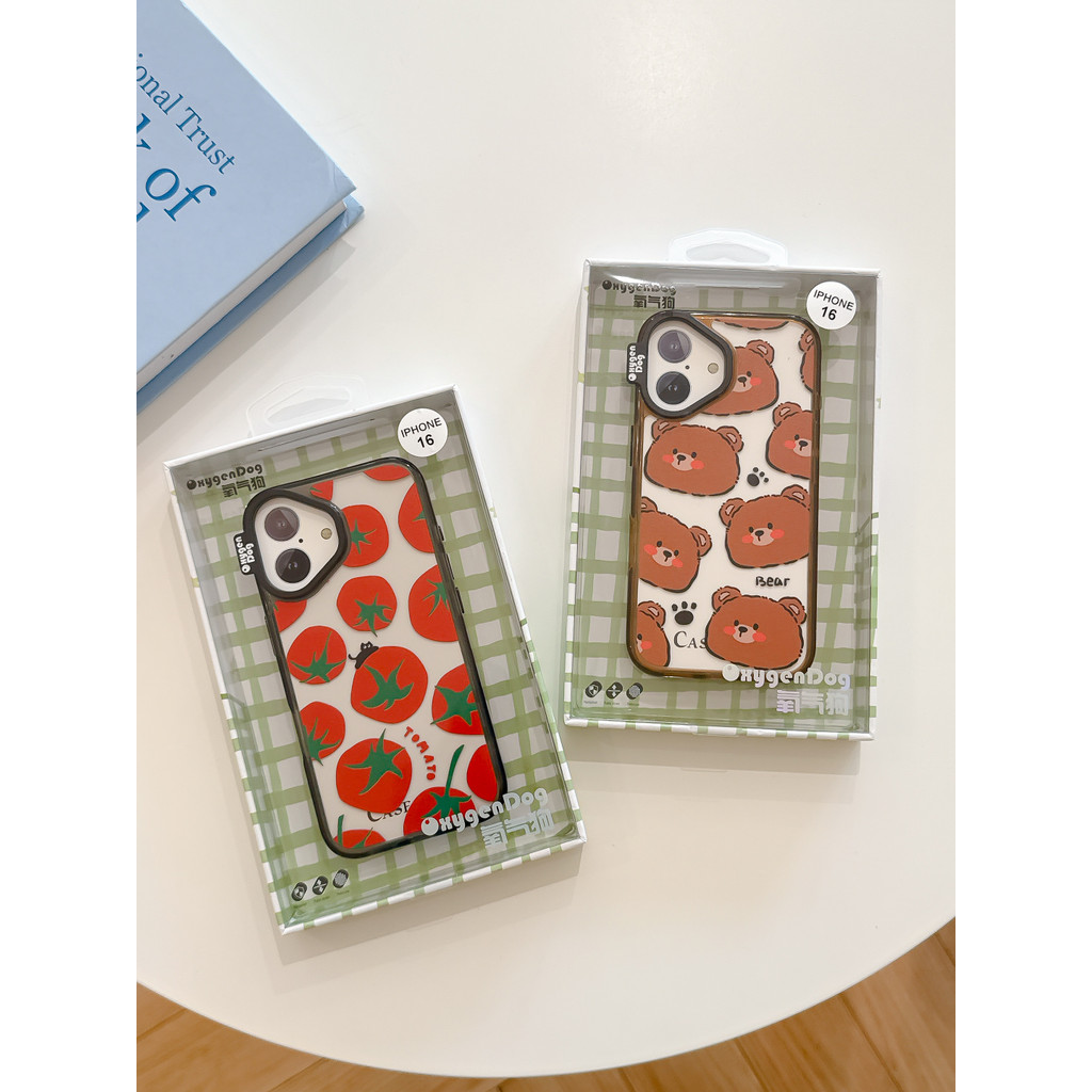 Oxygendog case เคสไอโฟน ลาย หมี มะเขือเทศ For iPhone 17ProMax 17Pro 17 16ProMax 16 15ProMax 15 14 13 รูปที่ 8