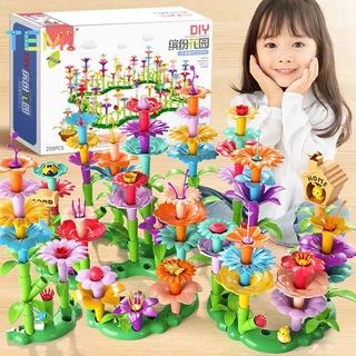 ⭐การจัดส่งในประเทศไทย⭐TEMI ดอกไม้ Garden Building Block ของเล่นการศึกษา DIY Garden Puzzle ของเล่นเพื่อการศึกษาที่สร้างสรรค์