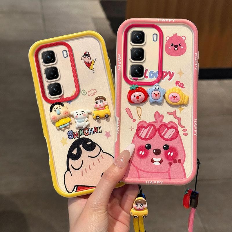 เคสเหมาะสําหรับ Infinix Hot 50 4G, X6882, X6882B การ์ตูน DIY ตุ๊กตา Soft Case กันกระแทกฝาครอบป้องกัน