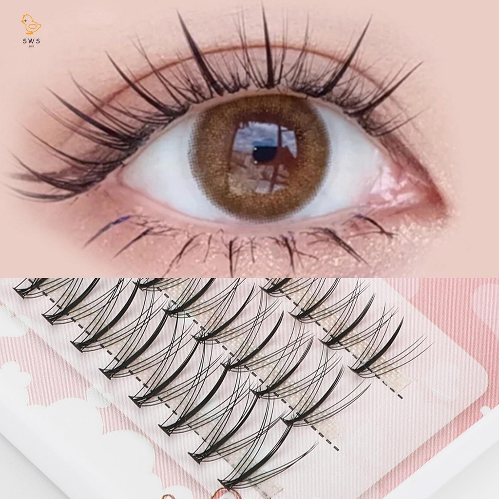Lash Clusters Extensions คอนแทคเลนส์ Friendly Lash Clusters ยาว Wisps DIY ที่บ้าน