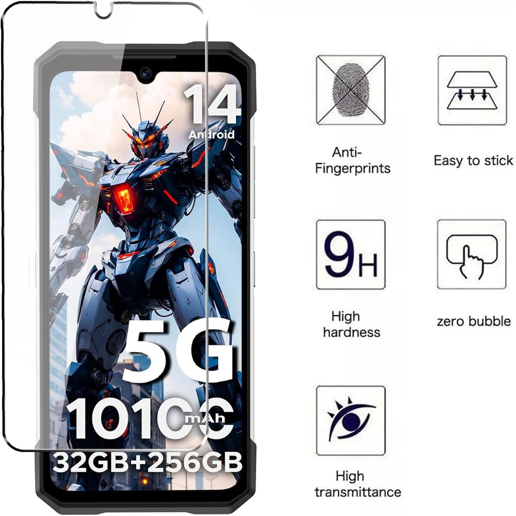 Case for Doogee S200/Doogee S200 X Phone case with Tempered Glass Screen Protector,Silicone Soft Fle