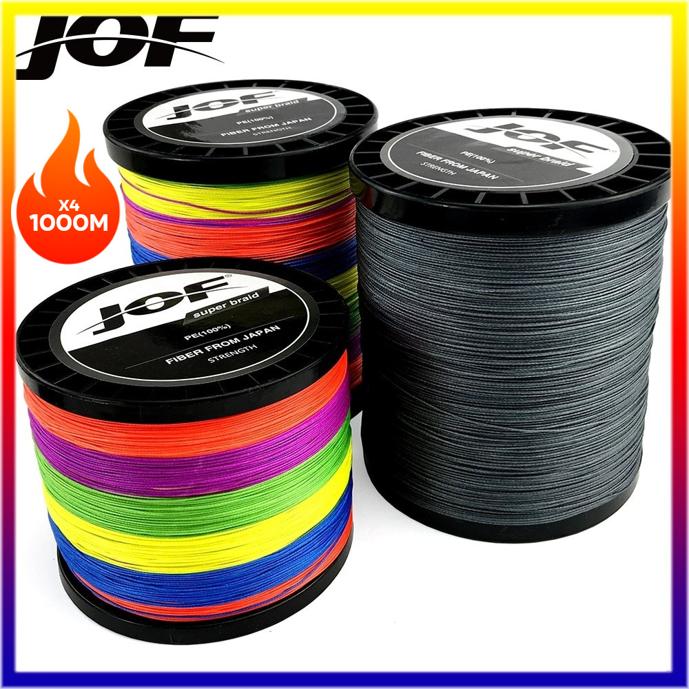 【จัดส่งจากกทม】1000M JOF เอ็นตกปลา สายเบ็ดตกปลา PE สายถัก 4 เส้น ยาว 1000 เมตร แรงม้าสูง สายเอ็นตกปลา